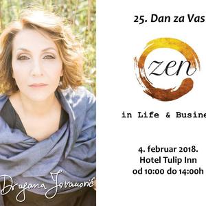 Dragana Jovanović 4. februara poziva na svoj 25. Dan za Vas i predstavlja svoj novi koncept ZEN In Business