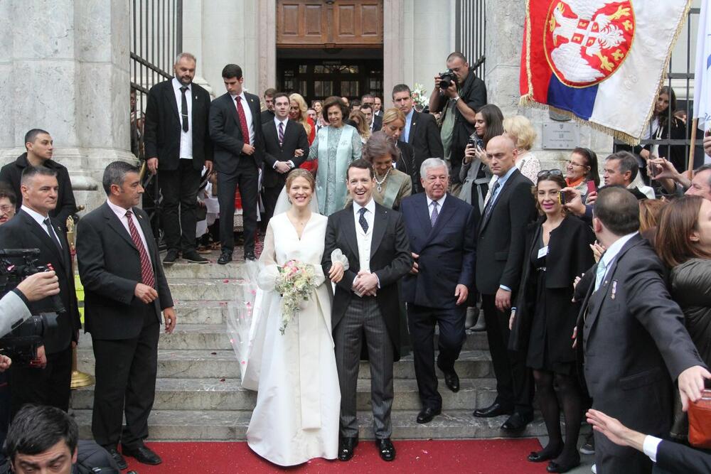 Princ Filip i princeza Danica Karađorđević na svom venčanju 2017. godine
