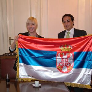 Milan Stanković dobio zastavu od ministra za dijasporu