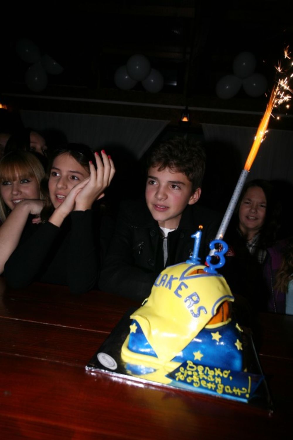Sin folk dive Svetlane Cece Ražnatović, Veljko, proslavio je u petak svoj trinaesti rođendan u klubu Santo Domingo.