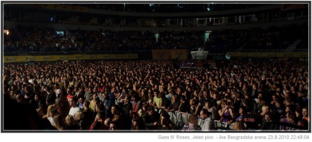 Čast da otvore Jelen Live spektakl u Beogradskoj areni pripala je sastavu Night Shift. Atmosfera je dodatno usijana nastupom američkog benda Danko Jones, dok je frontmen GN’R-a, Aksel Rouz, pozdravio oko 15.000 posetilaca u Areni