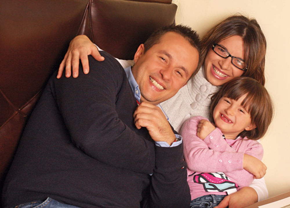 Ivan Ivanović sa suprugom Zoricom i ćerkom Stašom