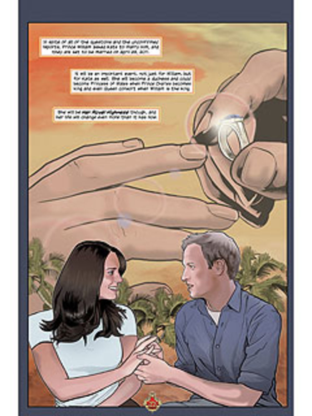 U susret venčanju najpopularnijeg svetskog kraljevskog para našeg doba, Kejt Midlton i princa Vilijama, čelnici izdavačke kuće Bluewater Productions odlučili su da objave animiranu istoriju njihove ljubavi