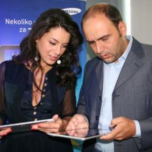 Marija Kilibarda i Miloš Šaranović na promociji novog Galaxy Taba