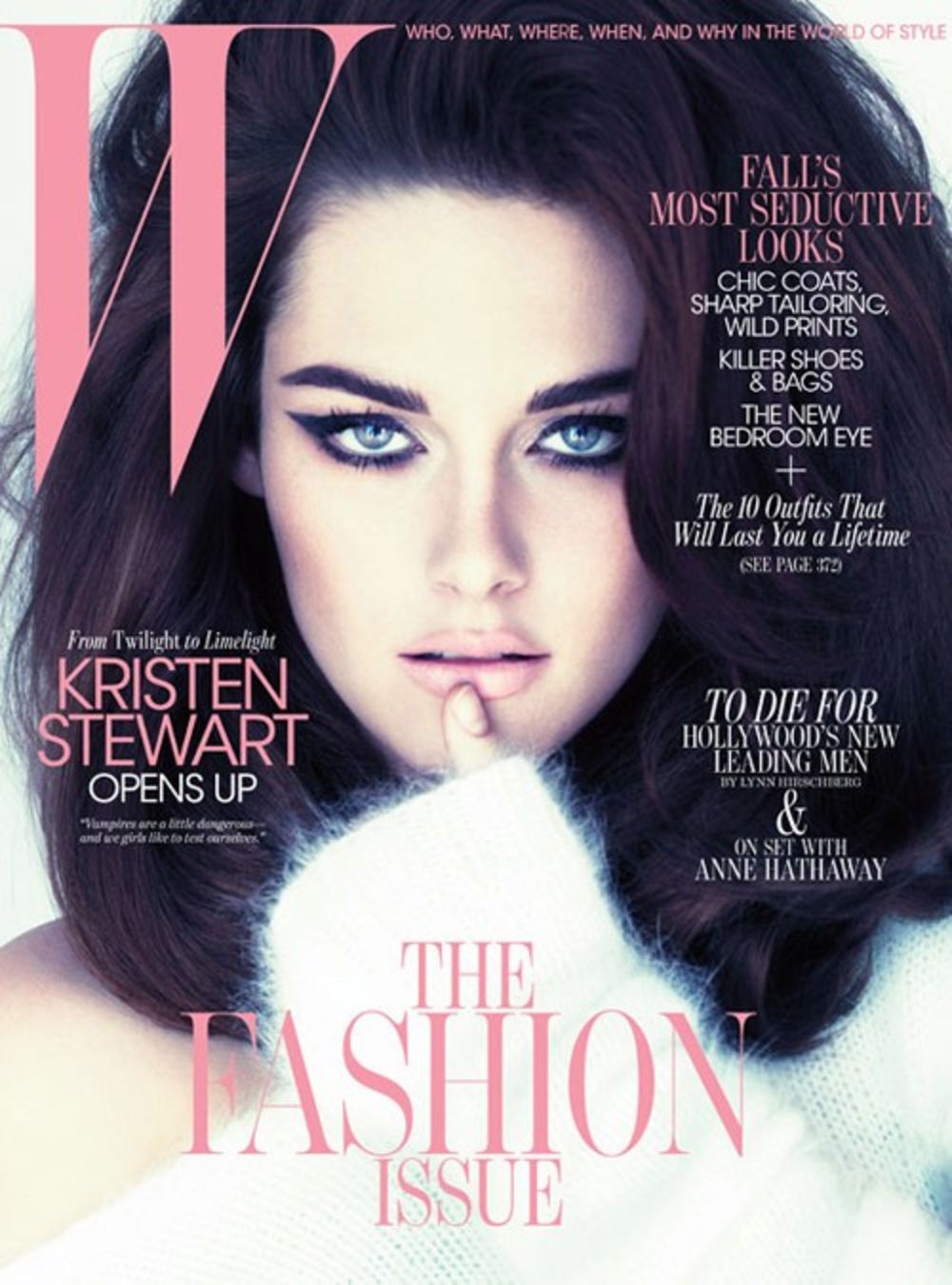 U iščekivanju poslednjeg nastavka Sumrak sage, popularna glumica Kristen Stjuart pozirala je u jednom potpuno drugačijem, atraktivnijem izdanju za naslovnicu magazina W