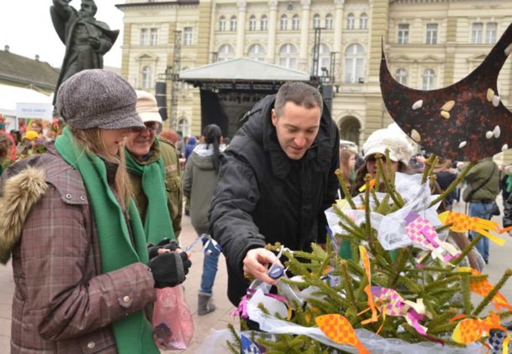 Gradonačelnik Novog Sada Igor Pavličić okupio je na Trgu slobode u Novom Sadu učenike iz novosadskih škola, kao i veliki broj poznatih muzičara, voditelja, sportista i glumaca iz naše zemlje. Svi oni su zajedno ukrasili trg sa trideset prirodnih jelki koje su