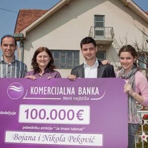 Ja imam talenat: Nagrada od 100.000 evra uručena je Nikoli i Bojani Peković