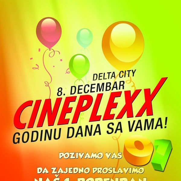 Cineplexx Delta City slavi prvi rođendan