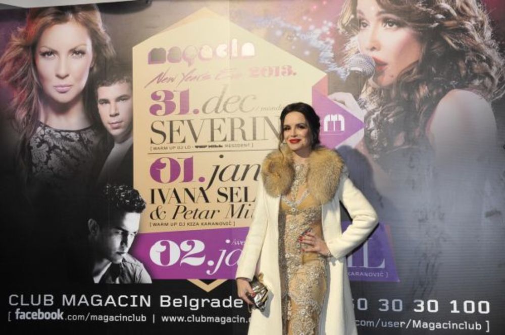 Jedna od najpopularnijih pevačica na Balkanu, regionalna zvezda, zanosna Severina Vučković,  mnogobrojnim gostima popularnog prestoničkog kluba Magacin, učinila je doček 2013. godine nezaboravnim. Lepa pevačica čestitala je gostima Novu godinu, nazdravila sa p