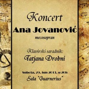 Koncert Ane Jovanović u sali Guarnerius