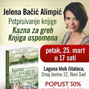 Jelena Bačić Alimpić potpisuje svoj novi roman u Novom Sadu
