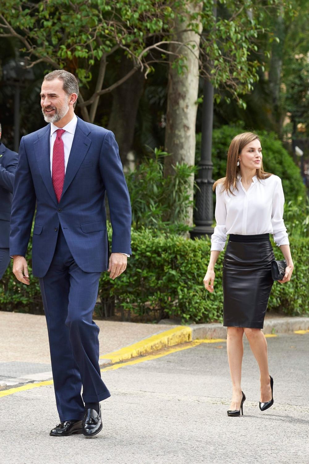 Španska kraljica Leticia i njezin suprug kralj Felipe došli su na otvaranje izložbe u madridskoj Nacionalnoj biblioteci.