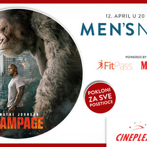 Muški provod uz film RAMPAGE: Dvejn Džonson se vraća velika platna u okviru Men’s night događaja