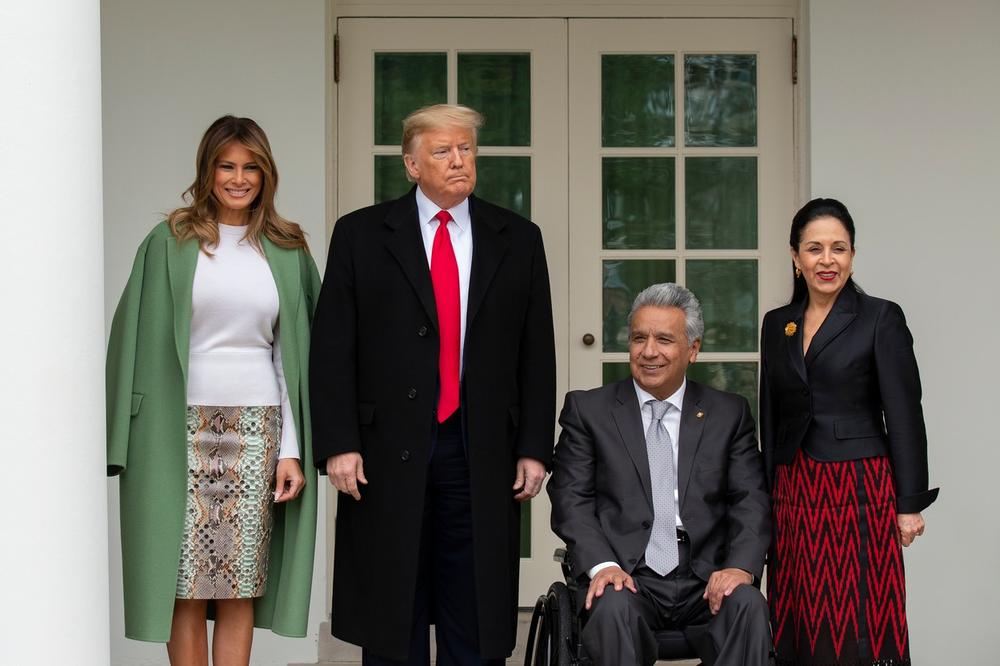 <p>Prva dama Amerike pojavila se sa mužem na susretu sa predsednikom Ekvadora i njegovom suprugom, pa,  očekivano, privukla svu pažnju.</p>