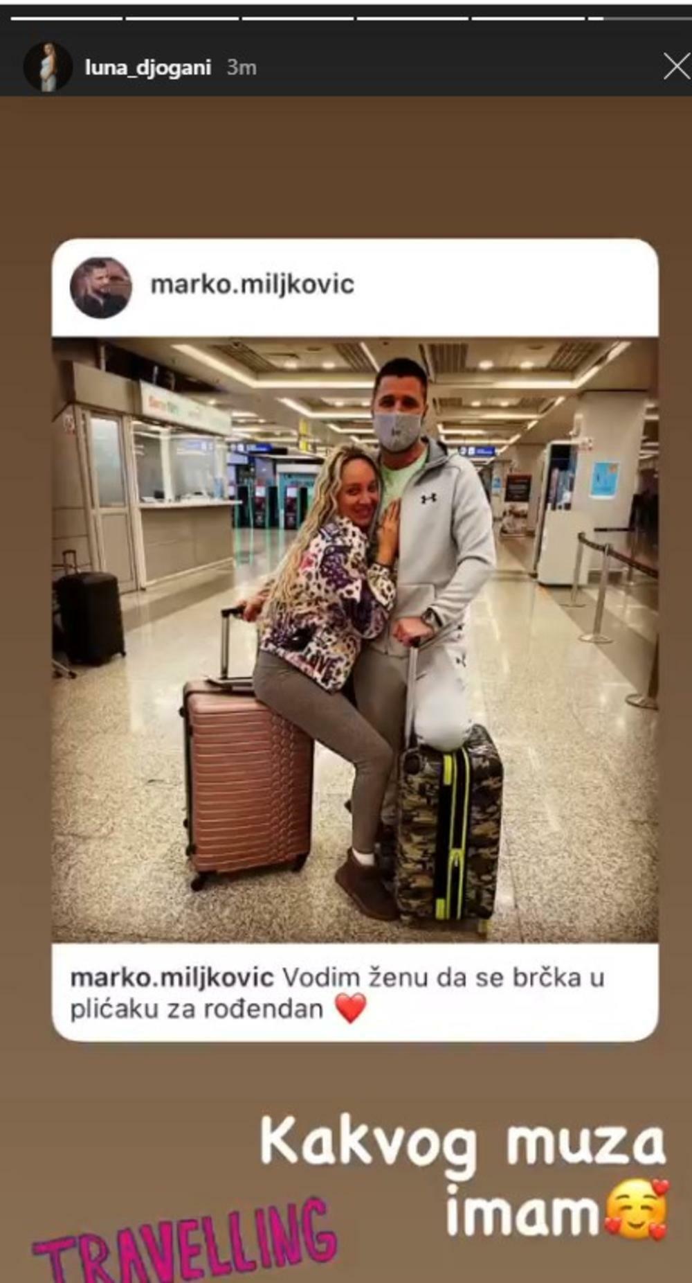 <p><strong>Luna Đogani </strong>otkrila je na <em>Instagramu </em>gde su otputovali ona i njen verenik <strong>Marko Miljković!</strong></p>