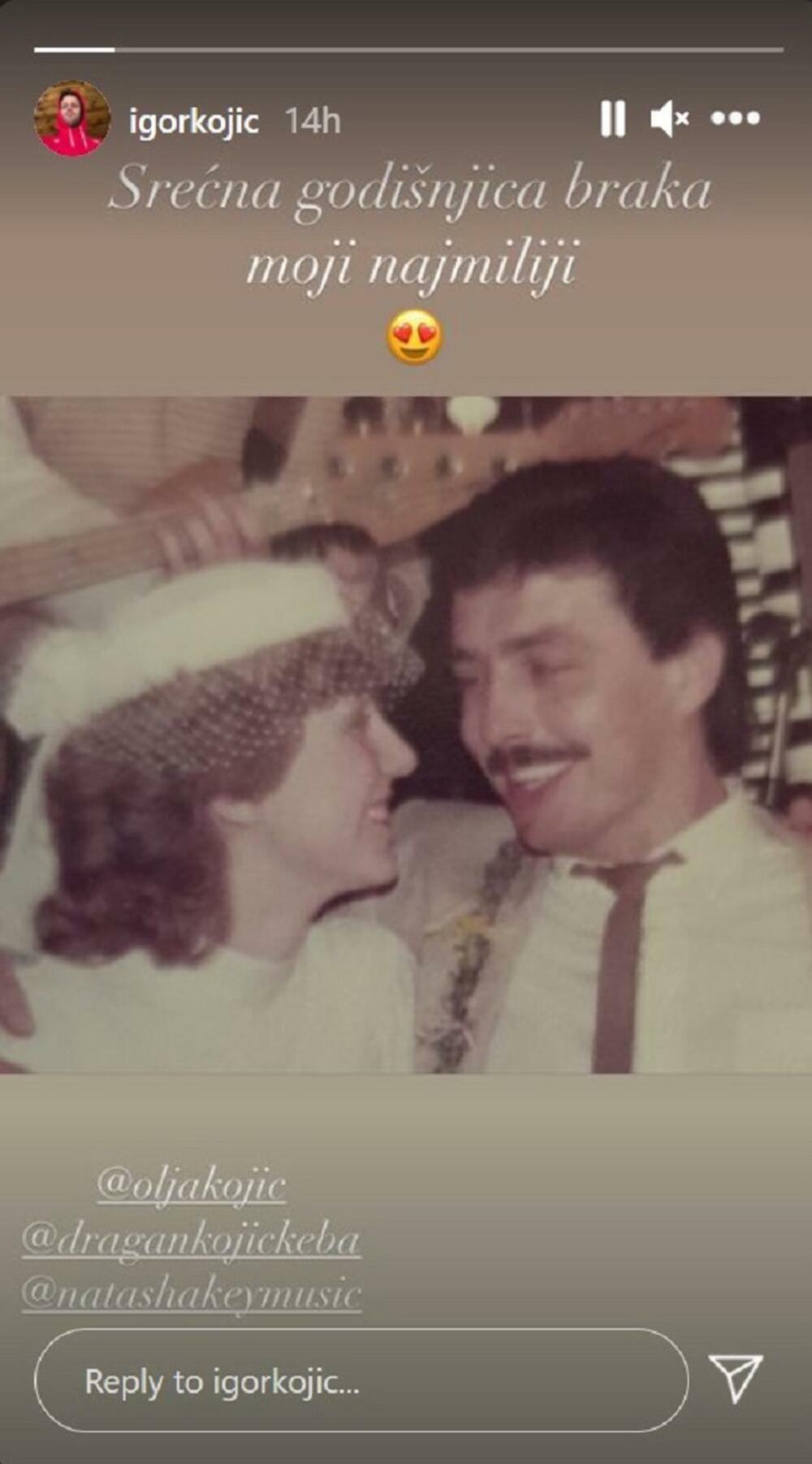 <p>Pevač <strong>Dragan Kojić Keba </strong>i njegova supruga <strong>Olja </strong>u braku su već skoro 4 decenije, a danas slave 37 godina braka.</p>