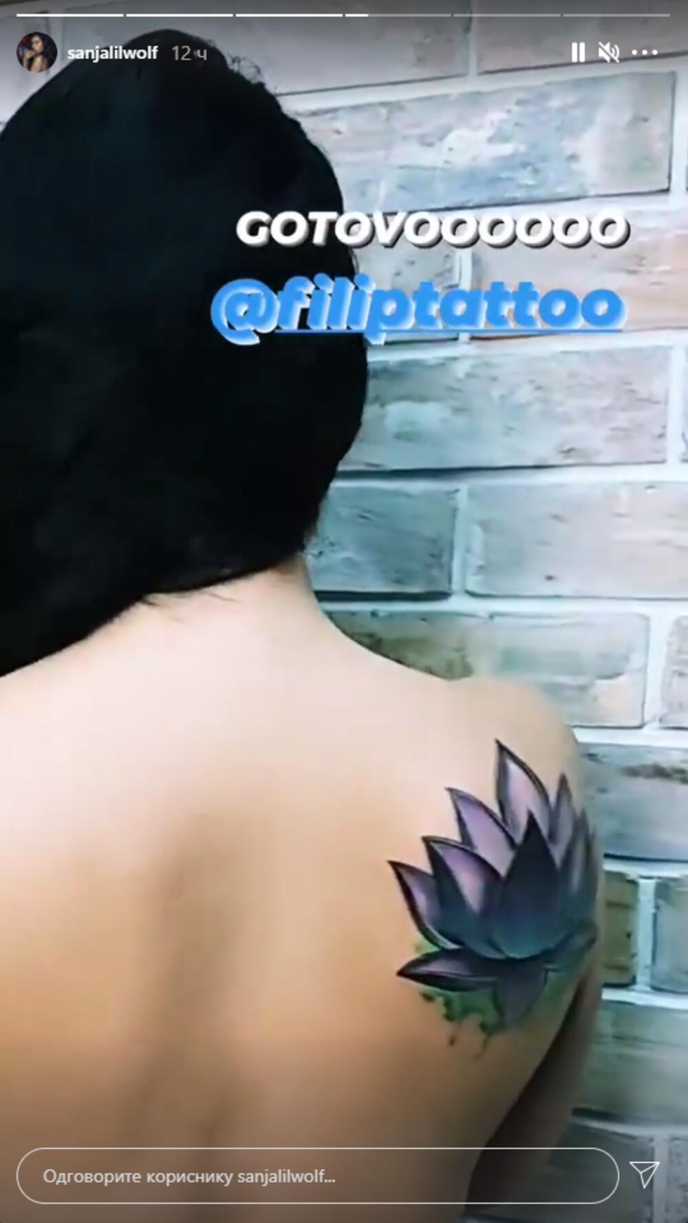 <p><br />
Članica grupe Hurricane pohvalila se na Instagramu da je ponovo oslikala svoje telo</p>