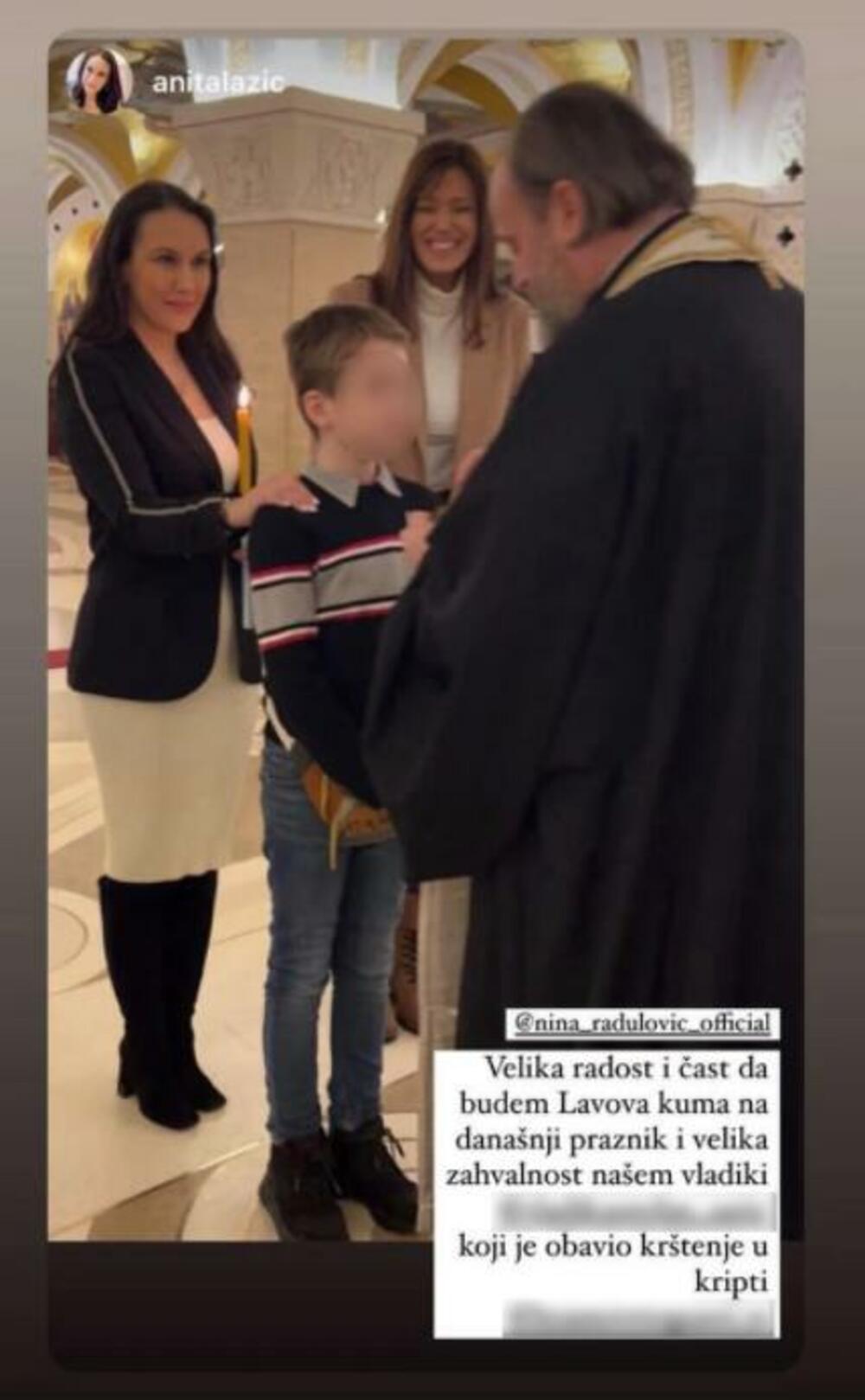 Krštenje sina Branislava Lečića i Nine Radulović