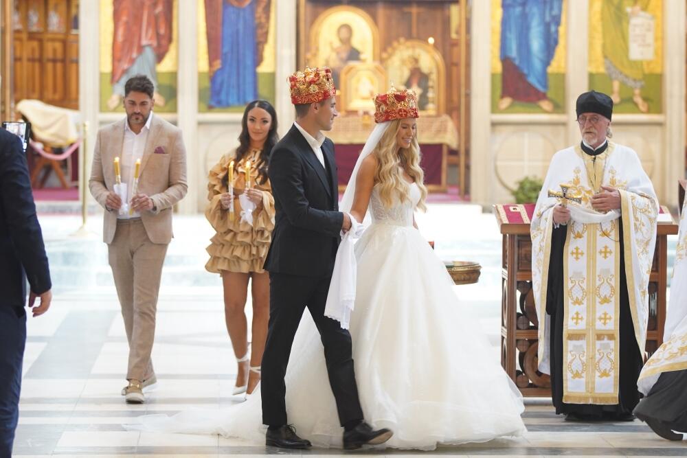 <p>Crkveno venčanje obavljeno je u crkvi Sveto Marka u Beogradu</p>