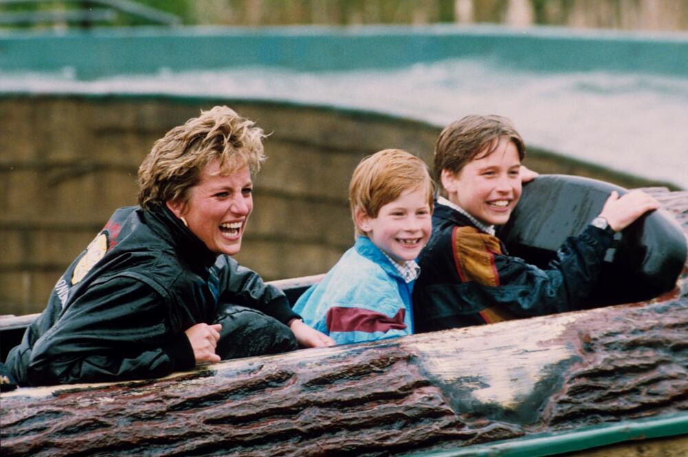 Princeza Dajana u zabavnom parku sa sinovima 1993. godine