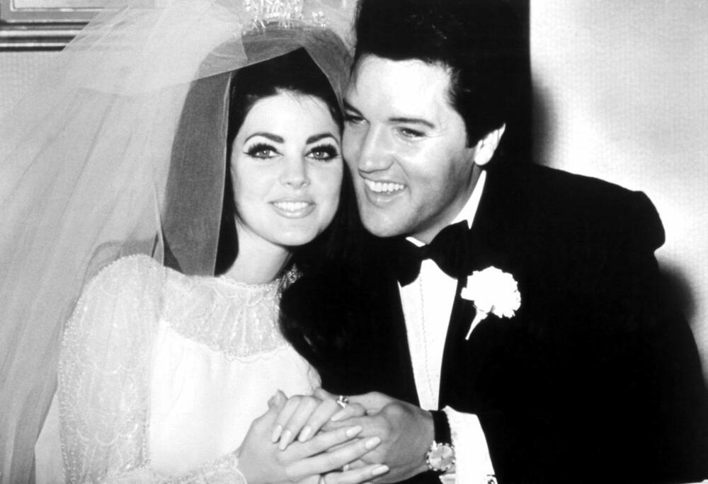 Prisila i Elvis Prisli na svom venčanju