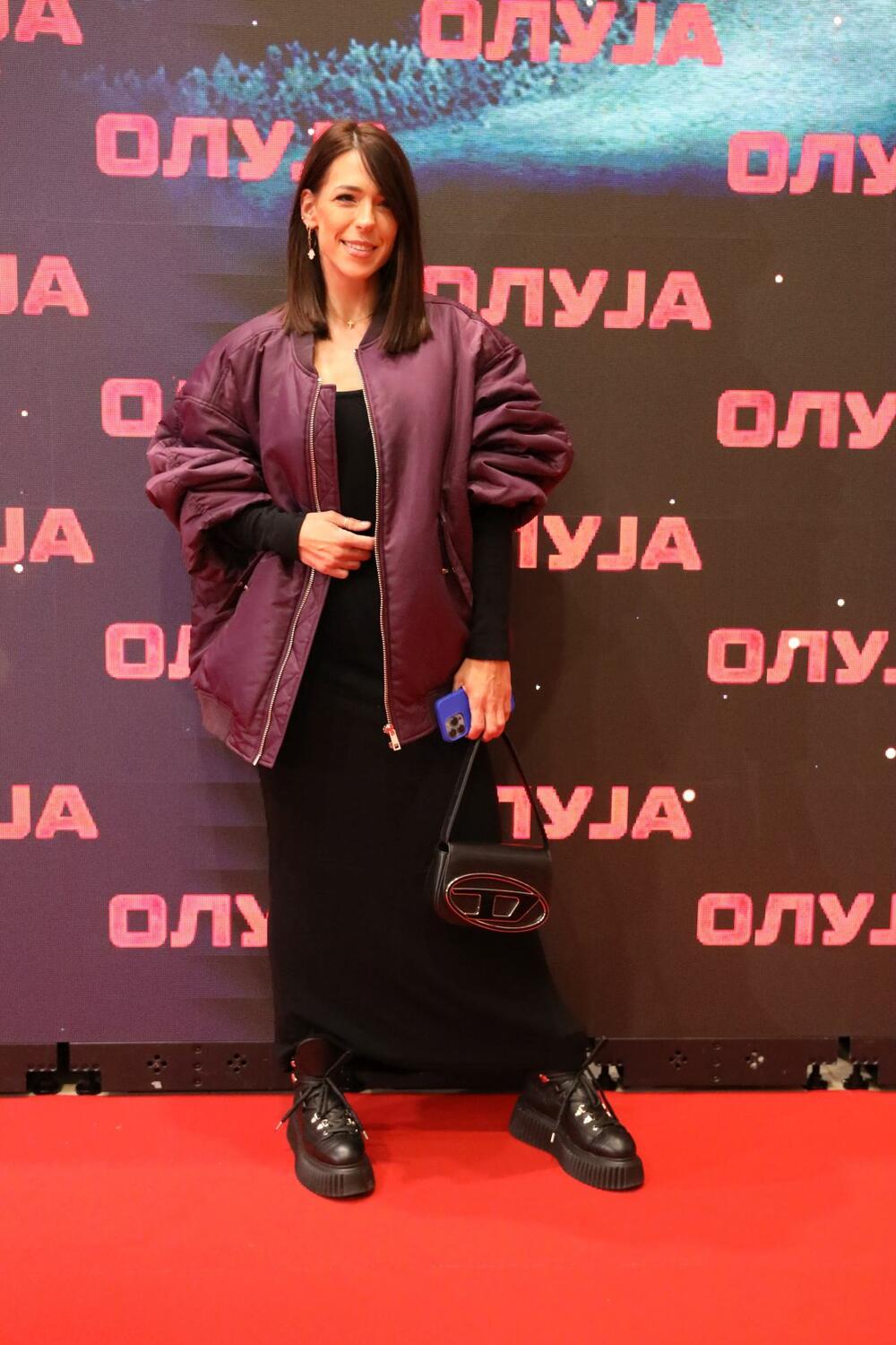 Matea Milosavljević na premijeri filma Oluja