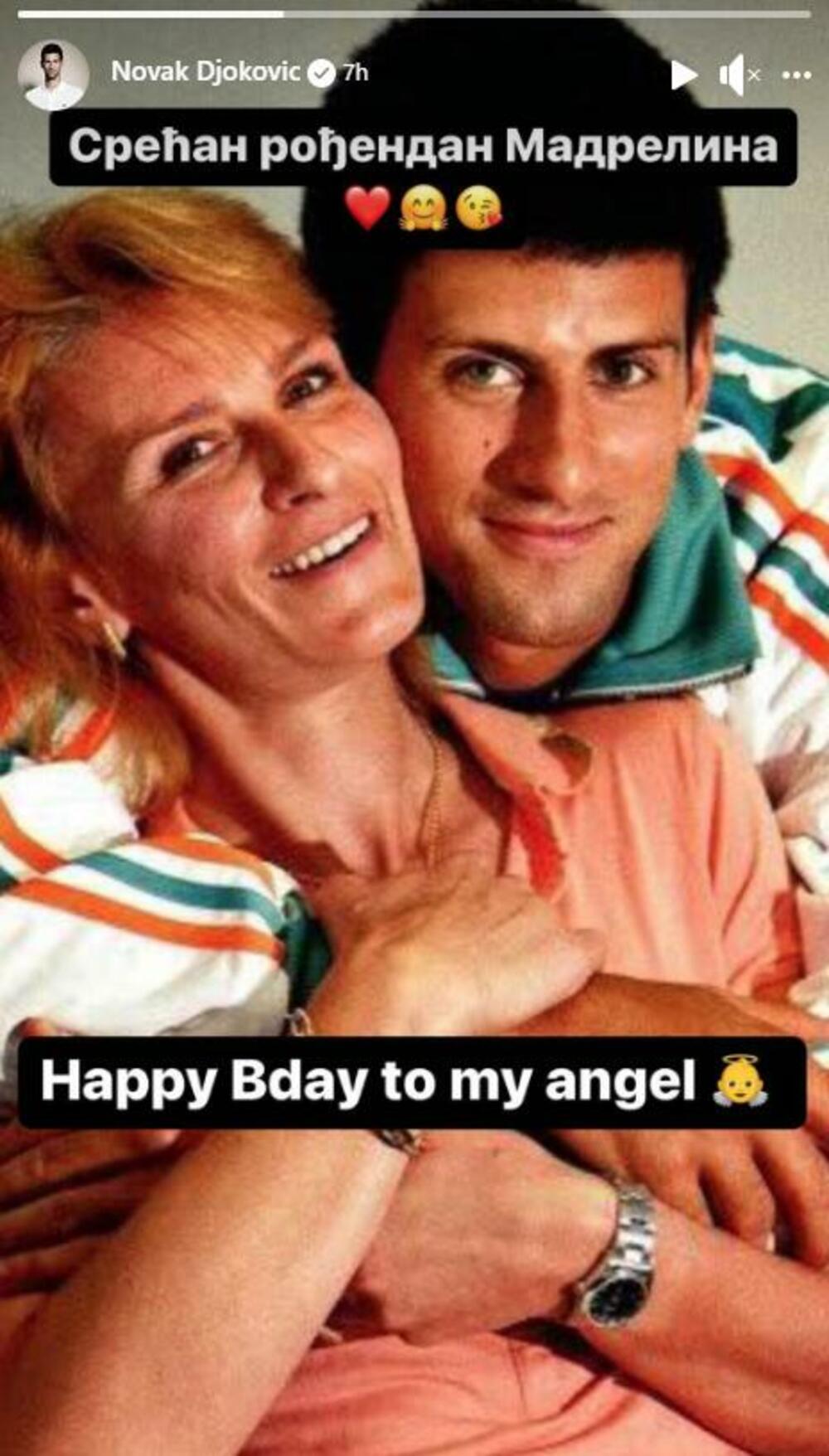 Novak Đoković čestitao rođendan majci 