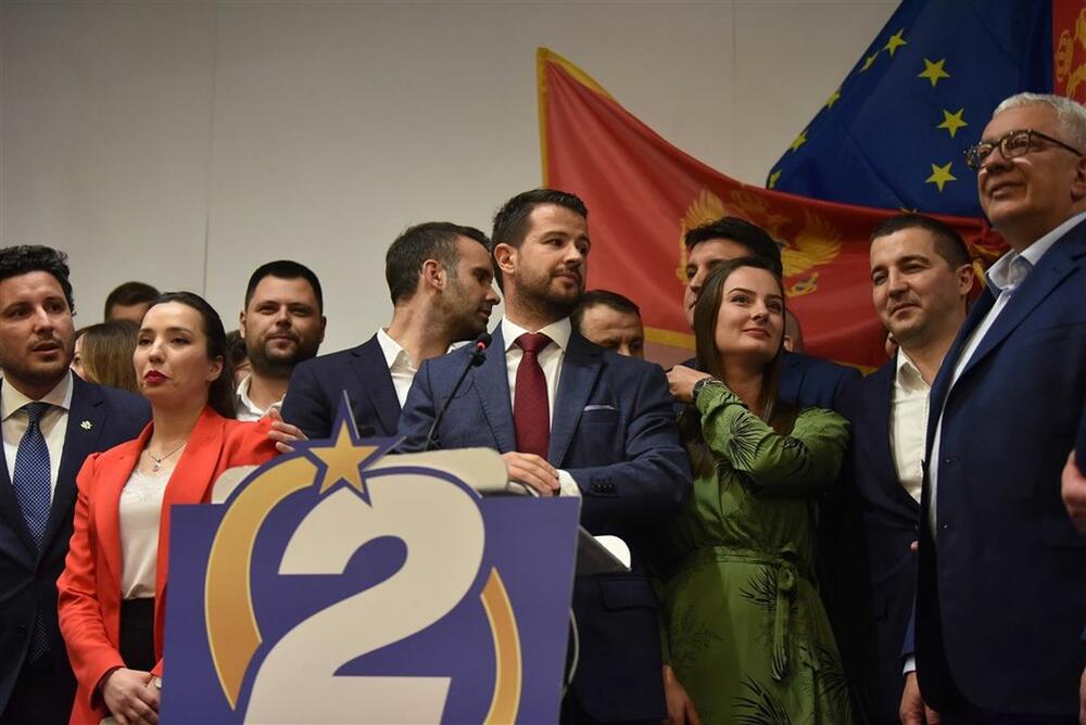 Jakov i MIlena Milatović na proslavi pobede na predsedničkim izborima
