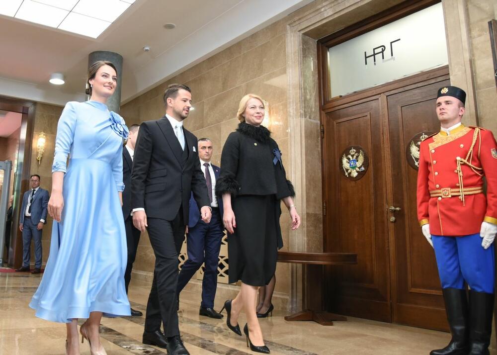 Jakov i Milena Milatović na predsedničkoj inauguraciji u Skupštini Crne Gore