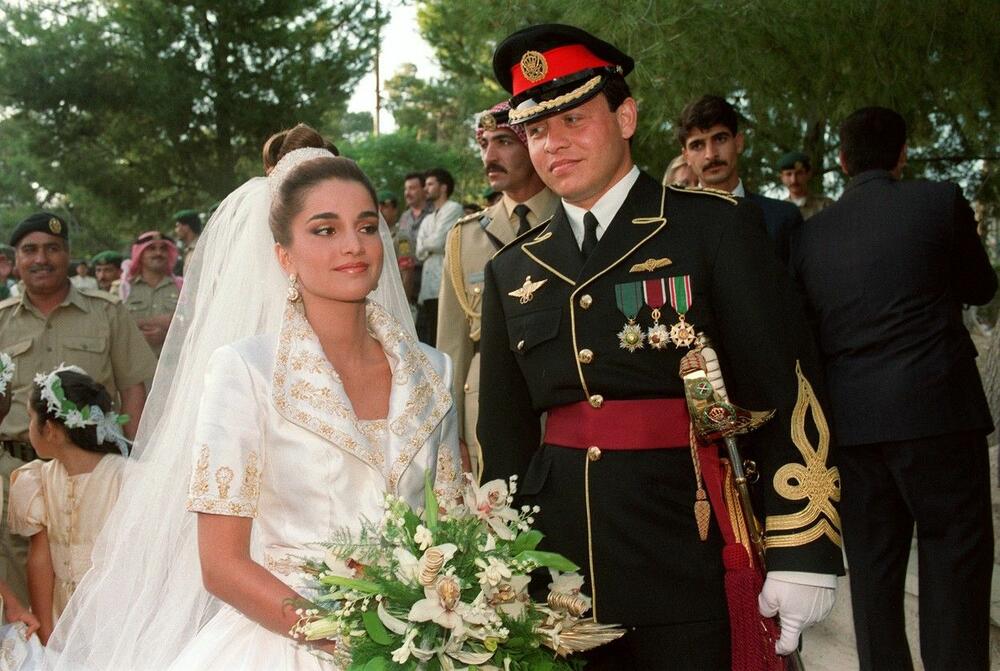 Kraljica Ranija i kralj Abdulah na svom venčanju 1993. godine