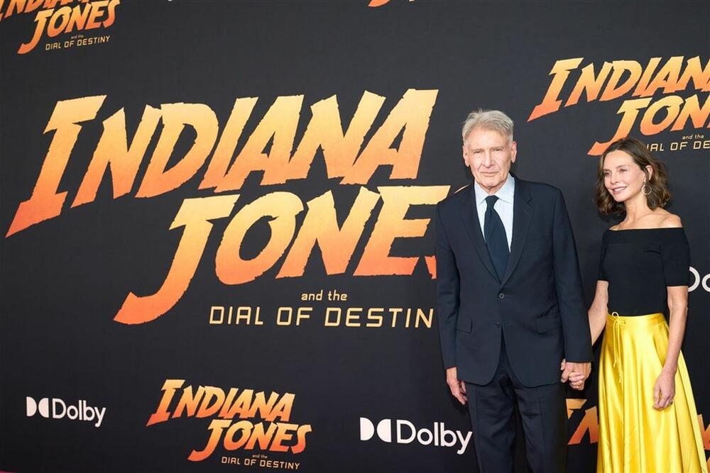 Harison Ford i Kalista Flokhart na premijeri filma "Indijana Džons i artefakt sudbine"
