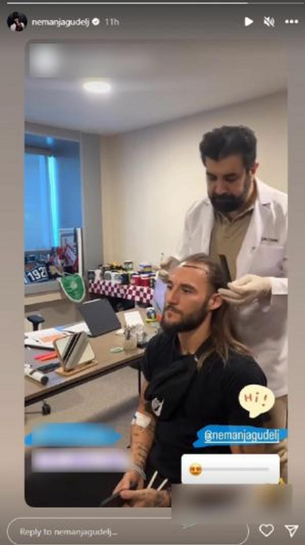 Nemanja Gudelj na klinici za presađivanje kose u Turskoj