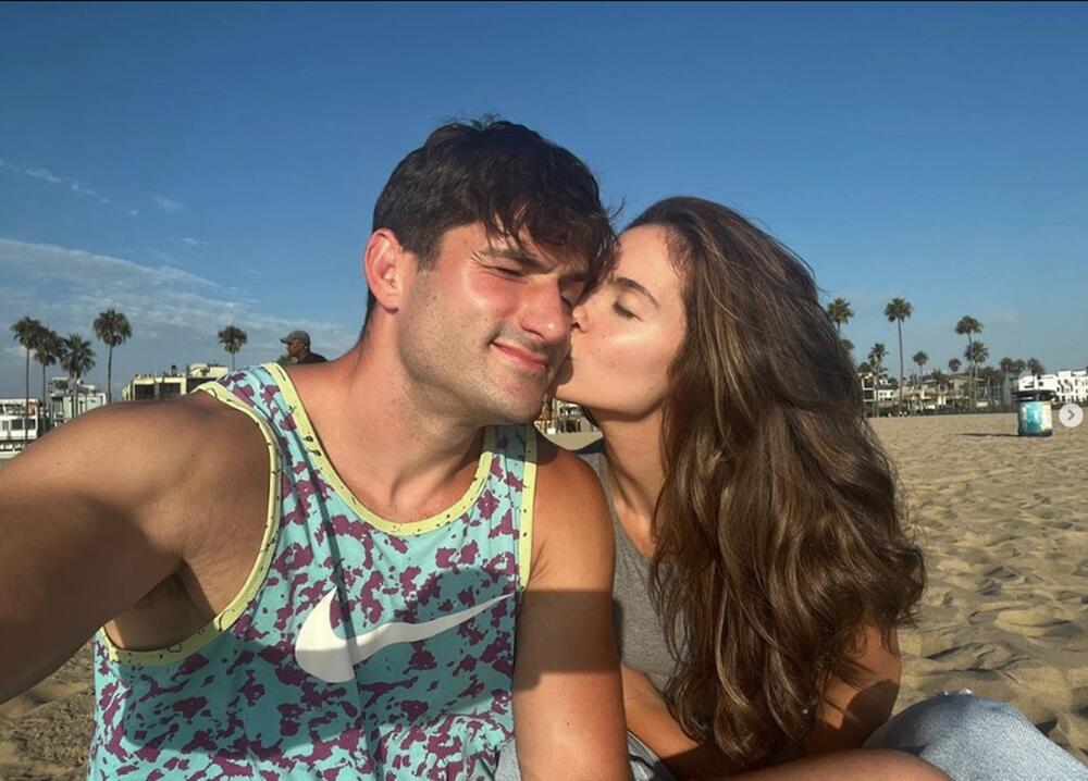 Patrik i Milena Cvijanović na plaži u Los Anđelesu
