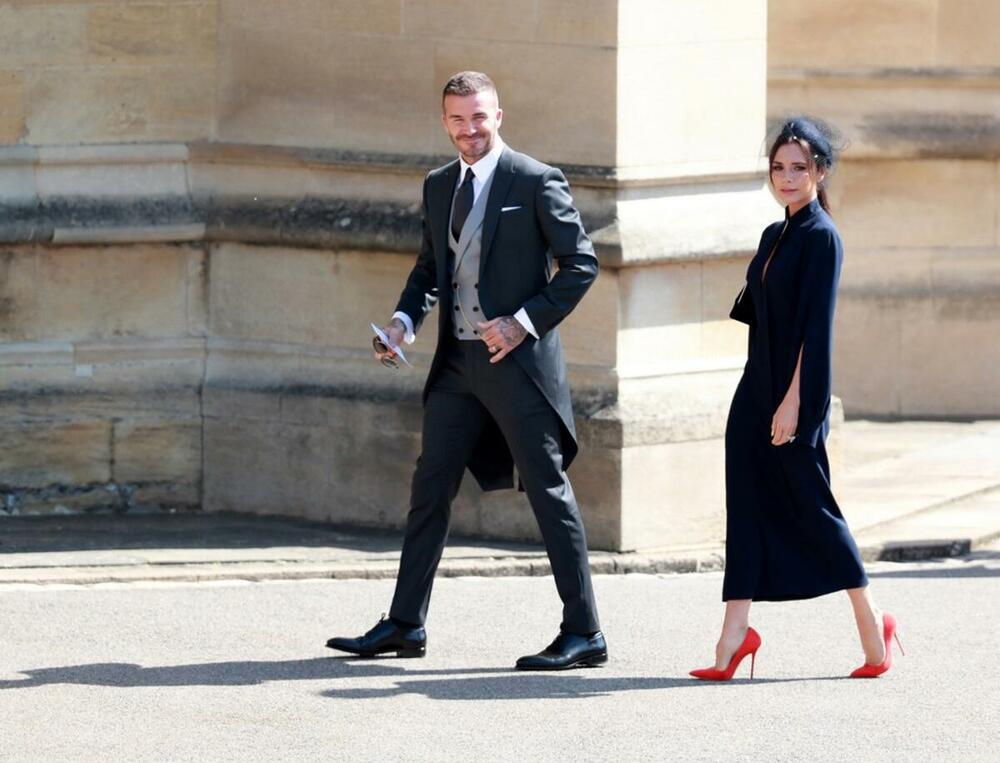 Viktorija i Dejvid Bekam na venčanju princa Harija i Megan Markl 2018. godine