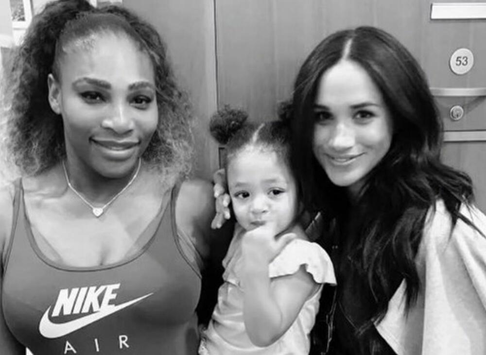 Serena Vilijams sa ćerkom Aleksis Olimpijom i Megan Markl