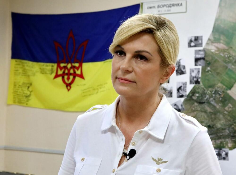 Kolinda Grabar Kitarović u poseti Ukrajini u avgustu 2023. godine