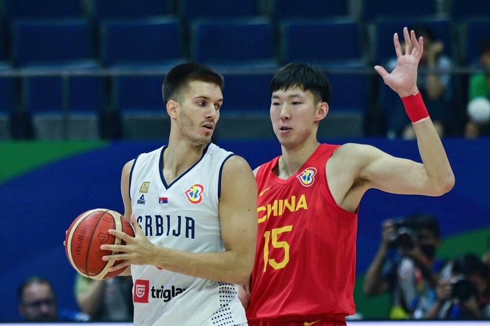 Filip Petrušev na prvom utakmici srpske reprezentacije protiv Kine