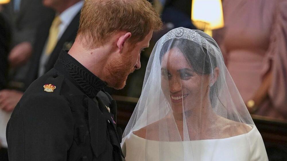 Megan Markl i princ Hari na svom venčanju 2018. godine