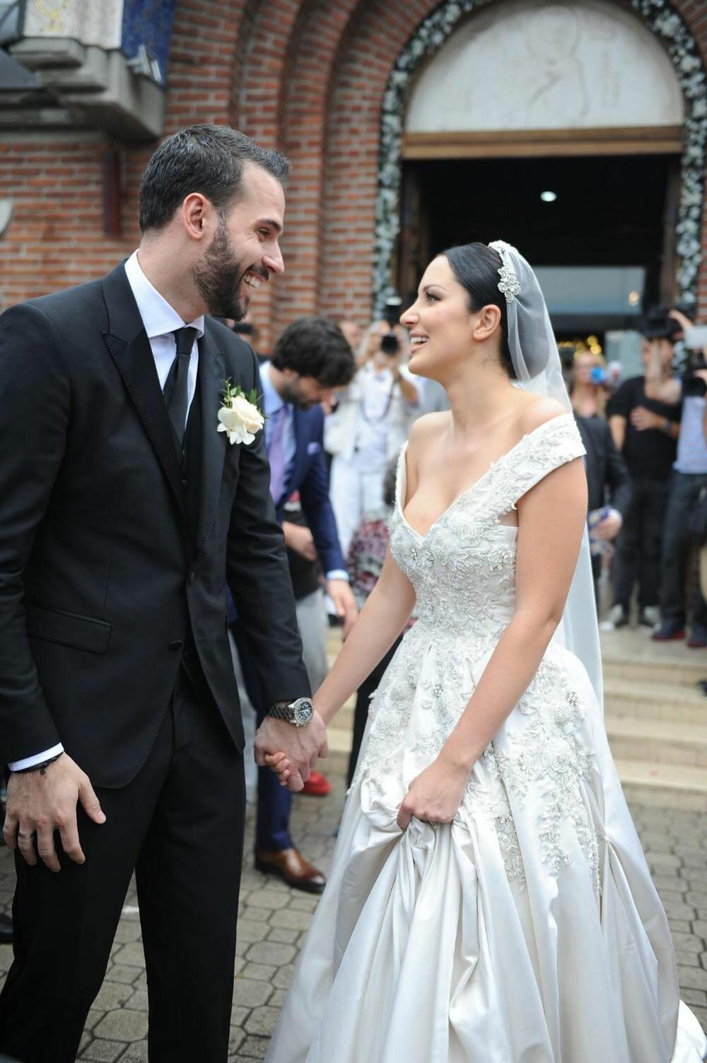 Aleksandra Prijović i Filip Živojinović na svom venčanju