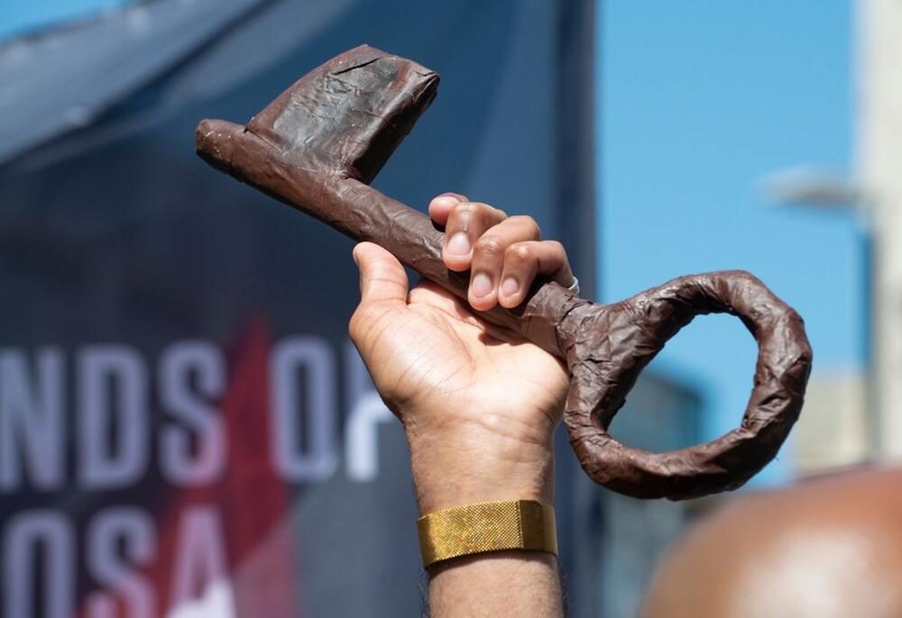 palestinski ključ na jednom protestu