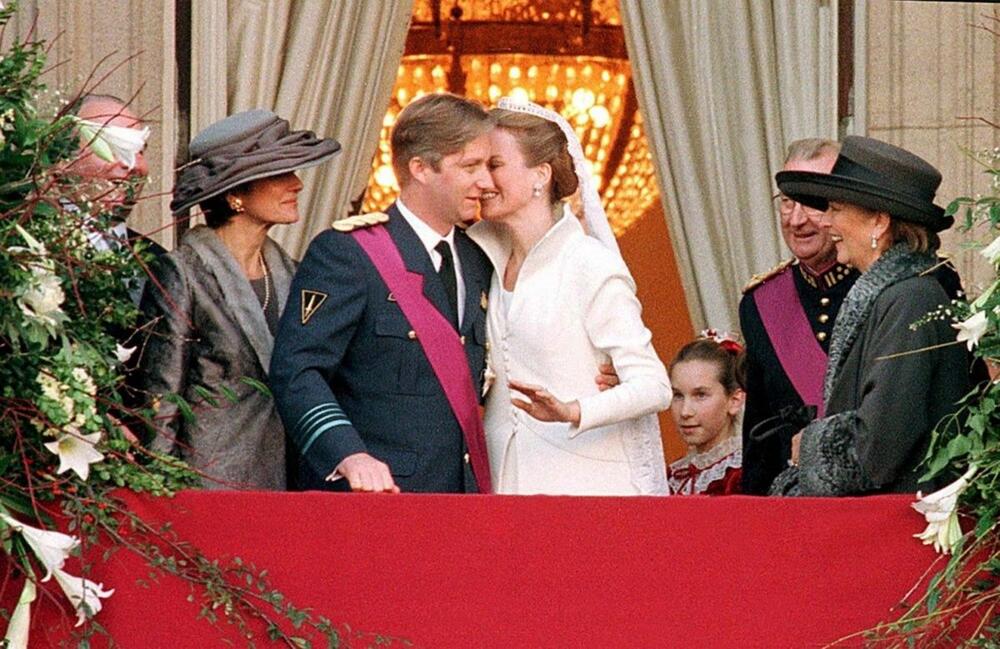Kralj i kraljica Matilda na svom venčanju 1999.