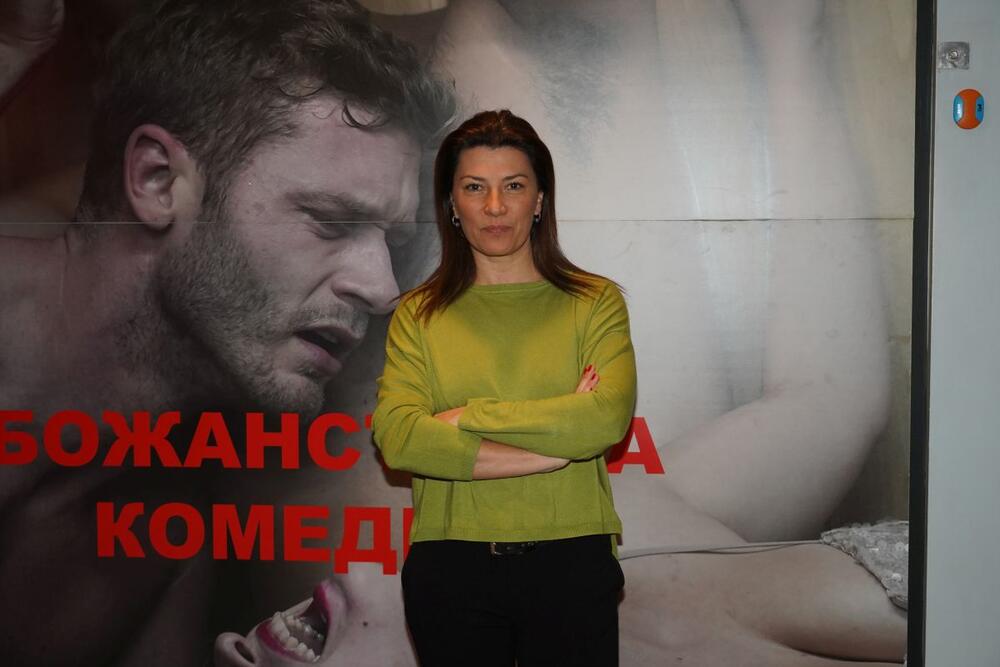 Milena Vasić na konferenciji povodom premijere predstave "Budućnost"