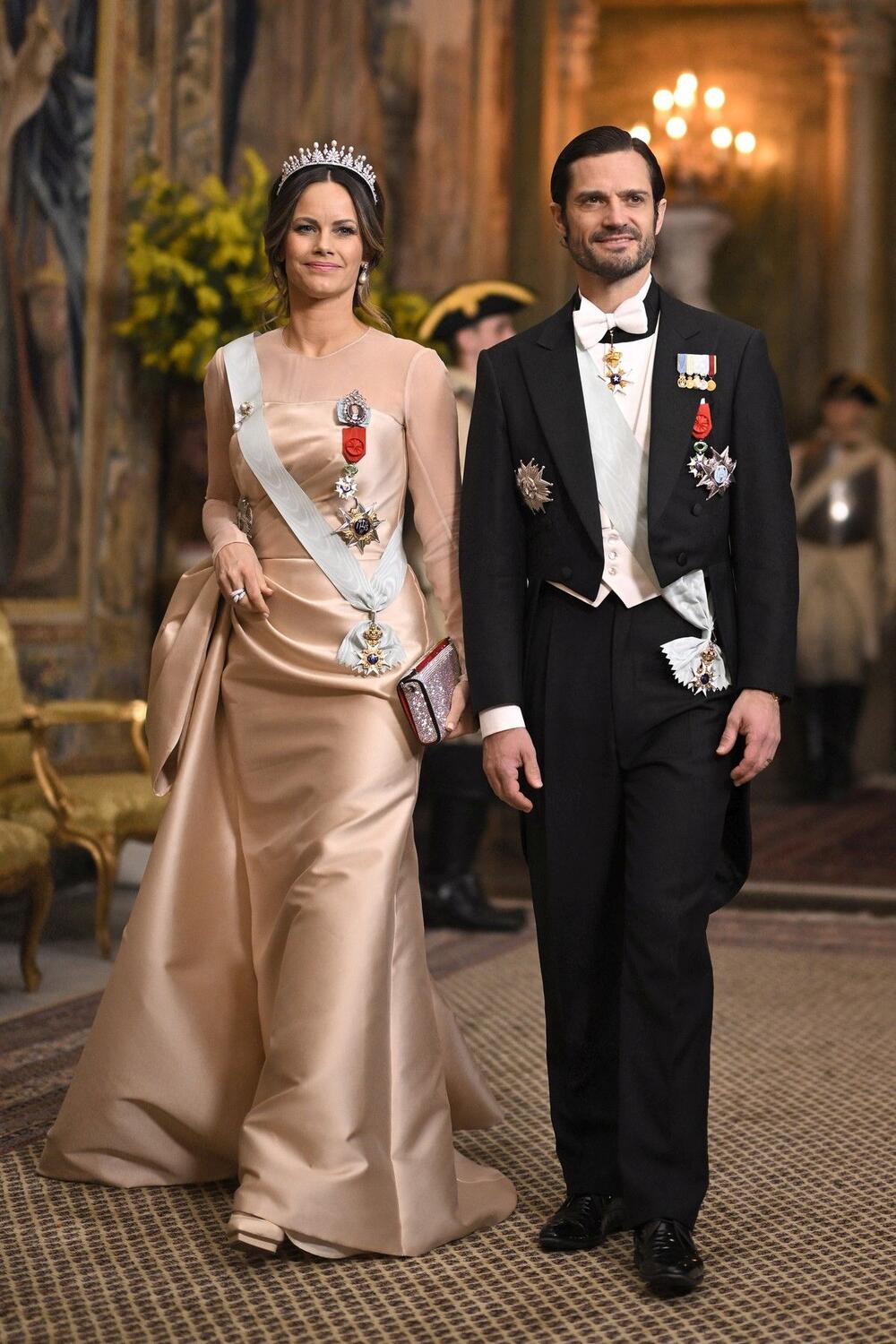 Princeza Sofija od Švedske i princ Karl Filip na svečanom banketu