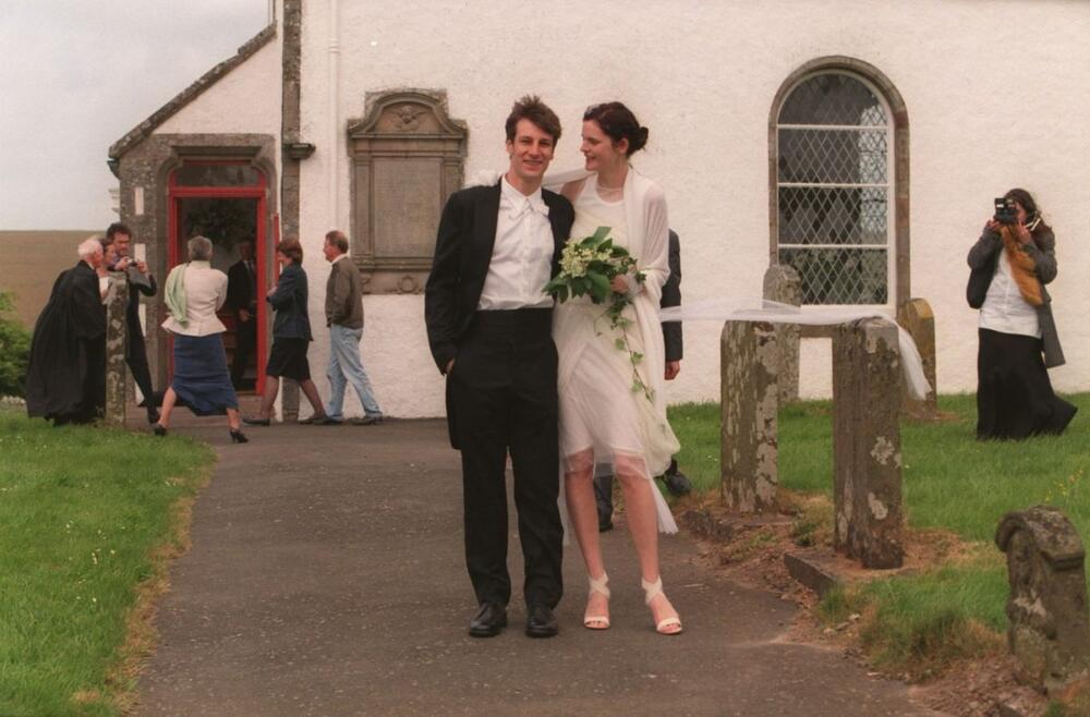 Dejvid Lasnet i Stela Tenant na svom venčanju 22.05.1999.