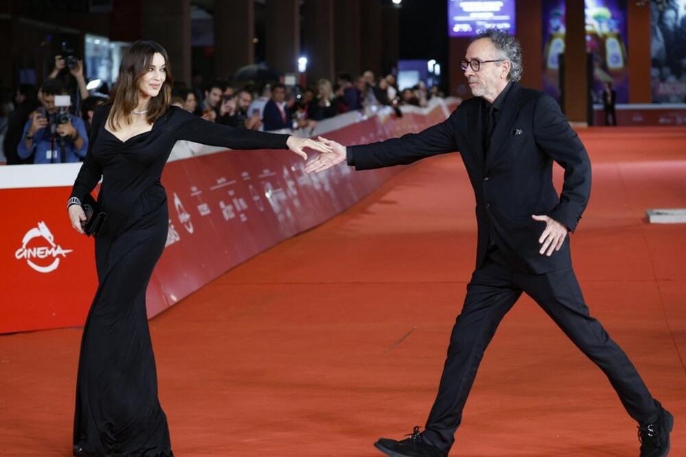 Monika Beluči i Tim Barton na 18. Međunarodnom filmskom festivalu u Rimu