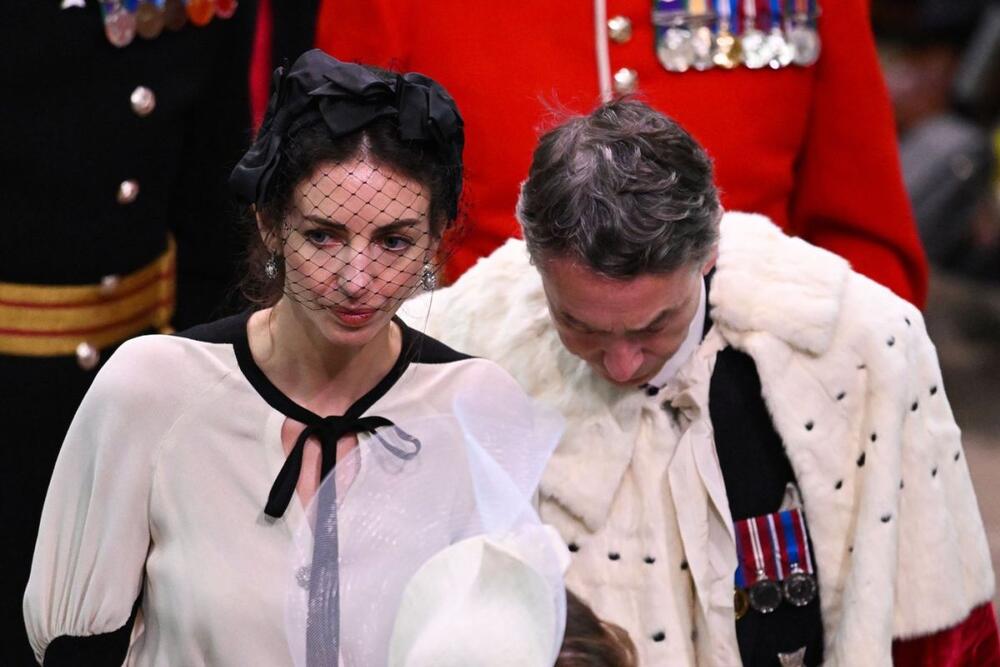 Rouz Hanberi i njen muž Dejvid Roksevidž na krunisanju kralja Čarlsa III u Londonu,l 6. maja 2023.