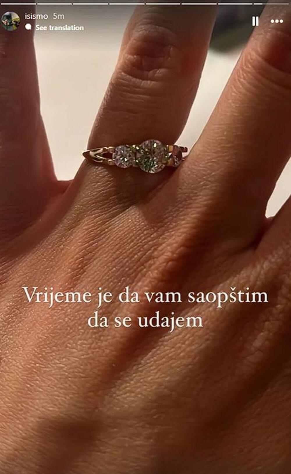 Isidora Mijanović, devojka Sergeja Trifunovića, podelila fotografiju prstena