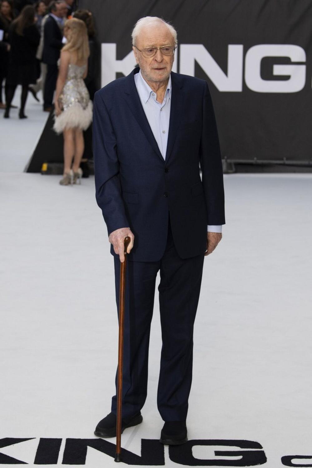 Majkl Kejn na premijeri filma 'Kralj lopova' u Londonu 2018.