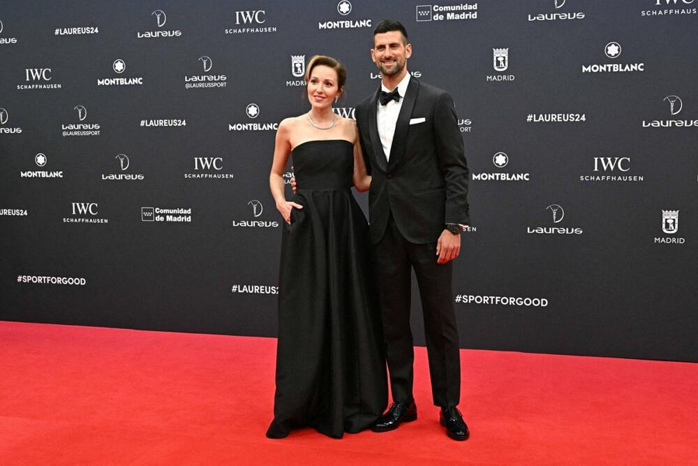 Jelena i Novak Đoković na dodeli Laureus nagrada