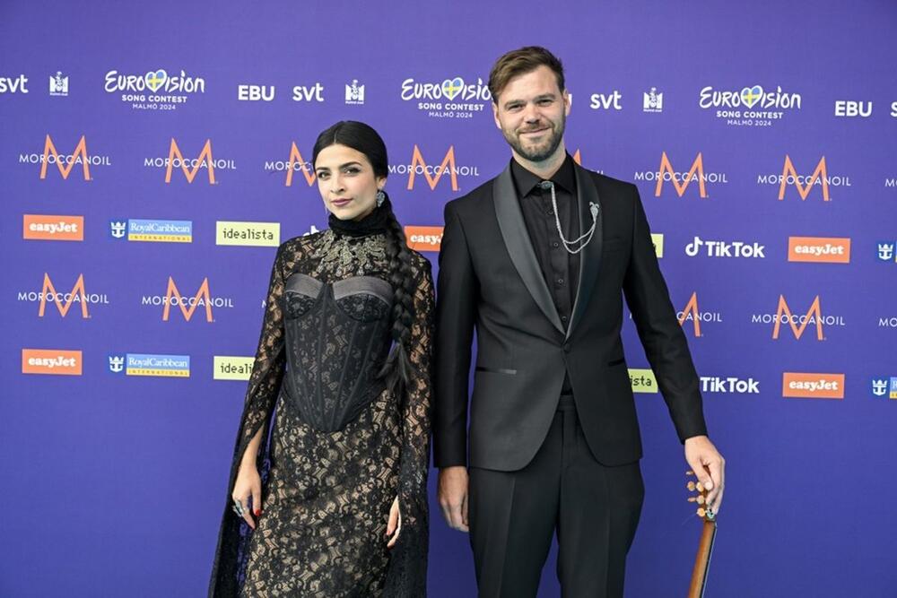 Pevačica Jaklin Bagdasarjan i muzičar Luj Tomas iz grupe Ladaniva, predstavnici Jermenije na Evroviziji 2024.